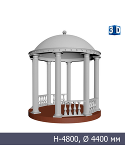Беседка-ротонда RTD-001 из композитного материала  для парка, дачи, коттеджа