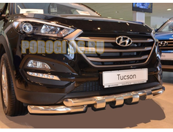 Защита переднего бампера G d60/60 для Hyundai Tucson (2018-2021)