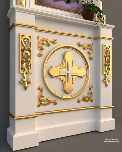 Резьба по дереву для киота, 3d-model Sketchup