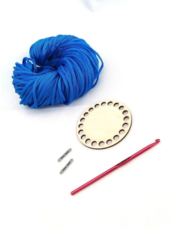 Набор для вязания "Корзинка крючком", цв голубой