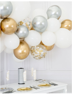 Облако из шаров Silver&Gold (2м)