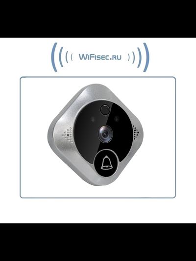 Автономный беспроводной надверный комплект (монитор 7" + панель вызова) с шлюзом LAN с DVR + модуль управления электронным замком, HD (Acebell)