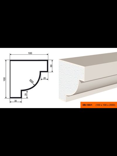 Фасадный карниз из пенополистирола с покрытием LEPNINAPLAST (Лепнинапласт) КВ-100/1