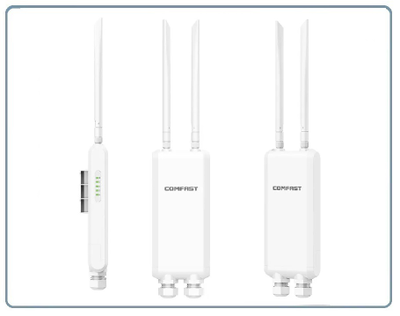 COMFAST cf-ew84 роутер/уличная точка доступа для систем видеонаблюдения, 2,4 Ггц WiFi (b/g/n) до 300 Мбит/с и 5,8 Ггц 867 Мбит/с (LAN*2, WAN*1) до 200 м.