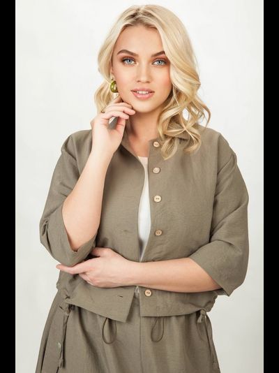 Жакет 4387 _ Юбка 179 хаки