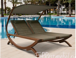 Шезлонг-лежак Мальта Olive двухместный