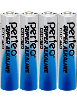 Батарейка AAA щелочная Perfeo LR03/4SH Super Alkaline 4 шт
