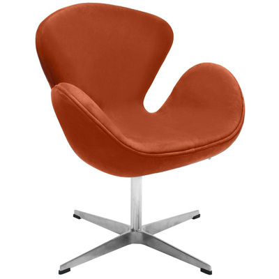 Кресло SWAN CHAIR терракотовый, искусственная замша