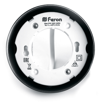 Feron светильник накладной, встраиваемый спот GX53 HL356 черный 90x50,5 41510