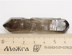 Кварц дымчатый, раухтопаз, кристалл двухголовик, Бразилия (65*16*10 мм, 20 г) №35775