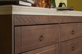 Комод ДАНИЯ №3 ИЗ МАССИВА СОСНЫ восемь ящиков 129,5 Х 40 Х 94 СМ