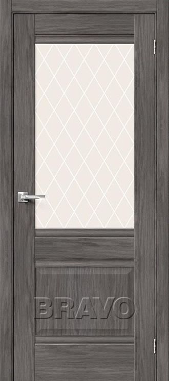 Межкомнатная дверь с экошпоном Прима-3 Grey Veralinga