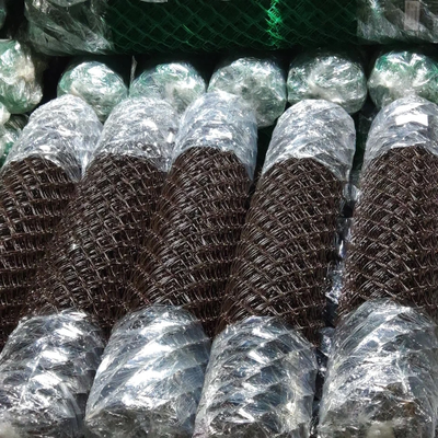 Сетка рабица ПВХ 50х50, рулон 10м (d= 2,5 мм, h=1,5 м) Коричневый