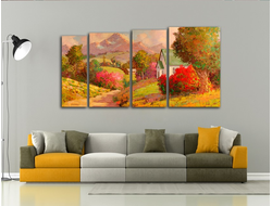 Модульная картина "Живописная полянка"