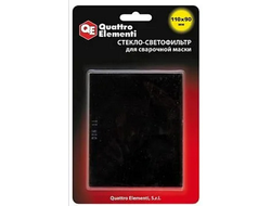 Стекло для маски сварщика QUATTRO ELEMENTI 110 х 90 мм, светофильтр, затемнение 1 шт