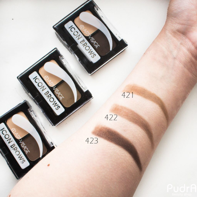 ART-VISAGE Двойные тени для бровей "ICON BROWS" с кисточкой и пинцетом | Арт Визаж