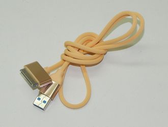 USB кабель зарядный для iPhone 3G/3GS/4G/4GS/30pin резиновый R12 1м (комиссионный товар)