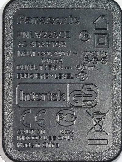 блок питания Panasonic PNLV226CE 5.5V/0.5A