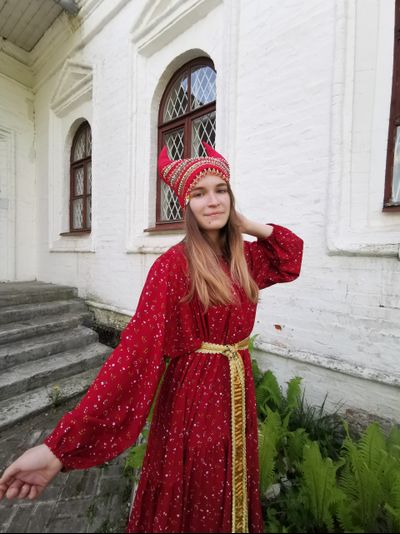 Платье ярусное "Птица Тройка"