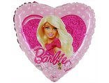 Шар (18&#039;&#039;/46 см) Сердце, Барби Принцесса, Розовый, 1 шт.