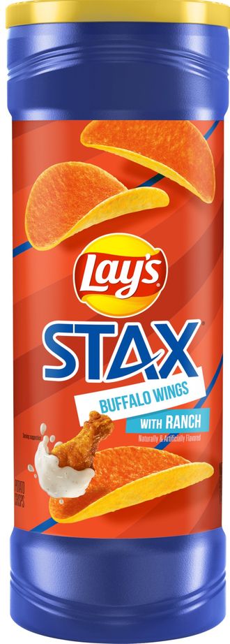 Чипсы Lays Stax Буффало Ранчо в тубе 155,9гр (11 шт)