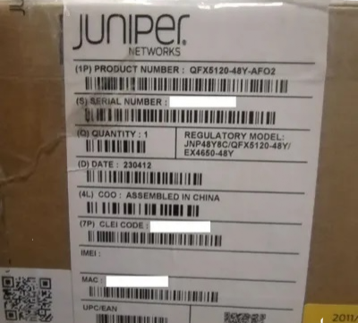Коммутатор Juniper  QFX5120-48-AFO2