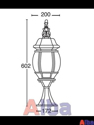 Садово парковый светильник America 404 gold