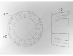 Бленда (маска) для линз №17 1.8 дюйма (круглая), 1шт