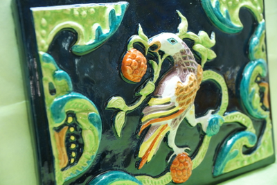 Соловей и праздник урожая (фасадный изразец)