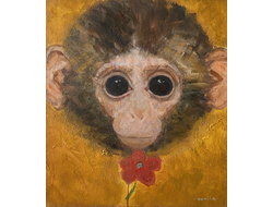 Картина "Влюбленный примат" 2021 год Березовский Д.Г.