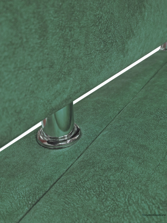 Кухонный ДИВАН "ФОРУМ-4" с боковой спинкой, Зеленый Правый