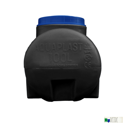 Емкость 100 литров горизонтальная  черная