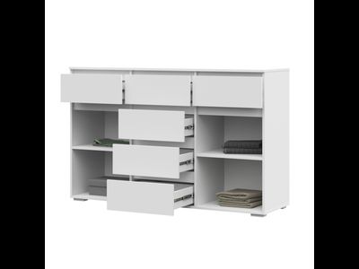 Хелен КМ 05 Комод 6 ящиков и 2 створки 1500х960х465 белый