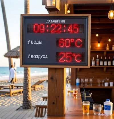 Электронное табло для бассейна, пляжа