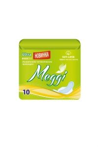 MEGGI Прокладки гигиенические ULTRA на критические дни 10шт MEG501