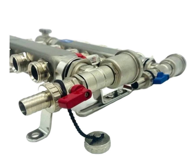 Коллекторная группа с расходомерами 3 выхода в сборе ViEiR, нержавейка