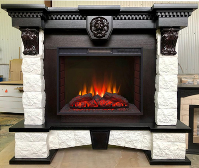 электрический камин Ричард BL с очагом Sparta 25.5 LED