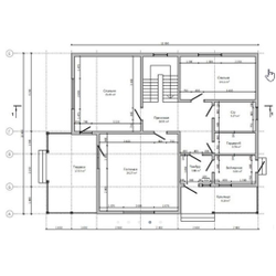 Двухэтажный каркасный дом с пятью спальнями 242м² (SK74)