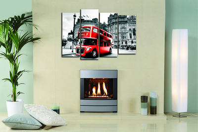 Модульная картина "Лондонский автобус"