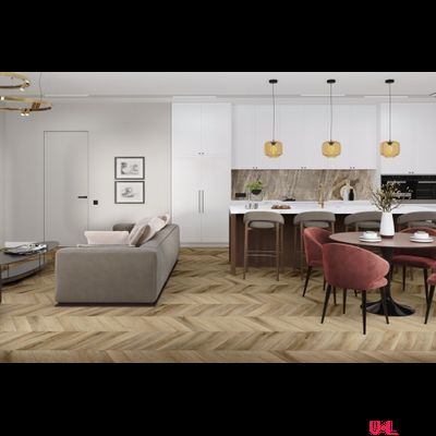 Кварцвиниловая плитка Damy Floor Chevron LVT Амбуаз / Amboise DF06-Ch-LVT 43 класс толщина 2.5 мм с фаской клеевая 3.048 м2