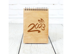 Скетчбук деревянный год Кролика №11