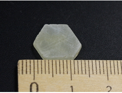 Корунд, Лейкосапфир, кристалл, Мадагаскар (12*12*2 мм, 1,1 г) №24808