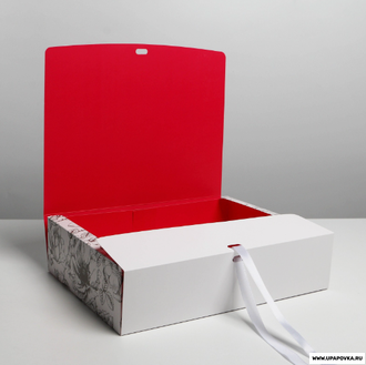 Коробка складная двухсторонняя «ЧБ», 31 × 24.5 × 8 см