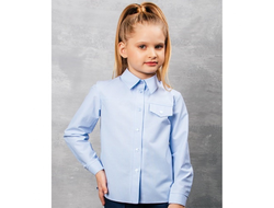 Д 5295 Блузка длинный рукав карман с клапаном р.122-170