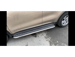 Пороги с накладным листом d53 Kia Sportage 4 (2015-2018)