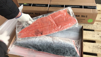 Филе лосося на коже премиум Трим D, Вес 1.5 -1.8 кг.заморозка, в/у. Чили