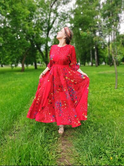 Лоскутное платье "Вечерний Звон" из штапеля
