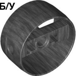 ! Б/У - Cylinder 4 x 4 x 1 2/3 with Pin Holes and Center Bar, Pearl Dark Gray (41531 / 6074417) - Б/У