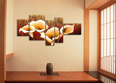 Модульная картина "Цветочные раковины"