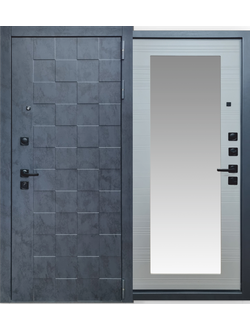 СТРАЖ ЗЕРКАЛО (Муар серый Квадро)